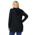 thumbnail image 2 of Woman Within Plus Size Waffle-Thermal Hoodie, 2 of 3