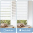 thumbnail image 6 of Keego Zebra Blinds Blackout Shades Dual Layer Roller Shades, White, 23W x 36H, 6 of 9