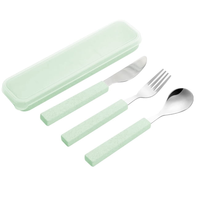 Juego de 3 piezas Flatware VANRA de acero inoxidable para niños con funda