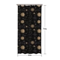 thumbnail image 5 of Black Gold Sun Moon Cloud Pattern Shower Curtain 36"x72" ,Bathroom Decorative Shower Curtains Set with 12 Hooks,Modern Waterproof Washable Shower Curtain, 5 of 6