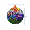 thumbnail image 5 of Ornament Window Hanging, Purple Flowers Sun Catchers Glass Panel Green Suncatcher Decor for Birthday for Women, Men, Wife, Aunt, and Mom, 2025, Holiday 2025, Festive Home Accent,, 5 of 5