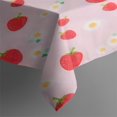 thumbnail image 3 of Strawberry Plants Fruit Daisy Pink Pattern Rectangle Tablecloth 60"x84",Waterproof Polyester Rectangle Table Cloth, Wipeable Spillproof Polyester Tablecloth for Dining, Camping, Indoor and Outdoor, 3 of 5