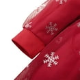 thumbnail image 6 of 3M-3T Toddler Baby Girl Christmas Dress Long Sleeve Snowflake Prints Princess Tutu Long Dresses + Headband, 6 of 10