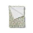 thumbnail image 2 of Dandelion Soft Flannel Fleece Throw Blanket, Repeating Doodle Botanical Composition of Leafy Ornaments, Cozy Plush for Indoor and Outdoor Use, 70" x 90", Champagne and Multicolor, by Ambesonne, 2 of 5
