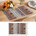 thumbnail image 6 of Bohemian Brown Placemats Set of 2, Floral Geometric Texture Retro Ethnic Art Non-Slip Place Mats Washable Table Mats for Kitchen Dining Table Decorations Indoor/Outdoor, 6 of 9