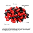 thumbnail image 4 of 100pcs Rubber End Caps Cover Assortment 1/2 inch Screw Thread Protector for Screw Bolt Black Red, 4 of 5