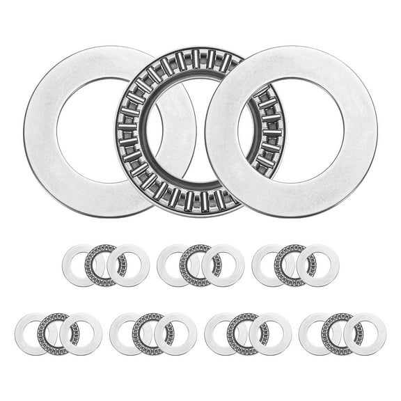 AXK2542 2AS Needle Roller Thrust Bearings with Bearing Washers, 25mm Bore Diameter, 42mm OD, 4mm Total Thickness for Lawn Mower Truck Power Steering
