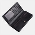 thumbnail image 2 of Cartera larga de cuero de PU de la moda para hombre Monedero suave de gran capacidad para tarjetas de crédito de cheques Efectivo (negro), 2 of 8