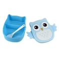 thumbnail image 3 of Oleegame 2PC Bathtub Drain Stopper Portable Lunch Container Box Storage Box Food Blue Owl Box Lunch Bag Blue, 3 of 4
