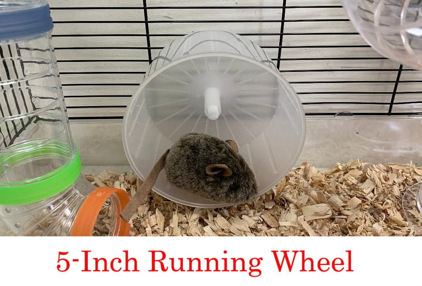 Large 5-Level Acrylic Hamster Palace With Top Story Play Zone Mouse Habitat Home Small Animal Critter Cage Set of Accessories Crossover Tube Tunnel Rodent Gerbil Mice