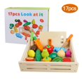 thumbnail image 1 of Ounissouiy 17 Uds. Juguete para cortar frutas para niños, juguete para jugar a las casitas, cortar frutas, verduras de plástico, comida, Juegos de imaginación, 1 of 6