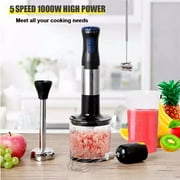 DEISNGB Hand Blender, 4-in-1 Immersion Hand Blender,5 Speed Turbo Mode Stick Blender for Make Smoothie, Milk Shakes,Juice ,Sauces