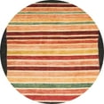 thumbnail image 1 of Ahgly Company Machine Washable Indoor Round Abstract Fire Brick Red Area Rugs, 5' Round, 1 of 7