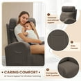thumbnail image 6 of Lunale Teddy Swivel Glider Rocking Chair for Baby Nursery, Indoor, Drak Gray, 6 of 8