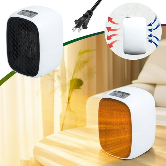 VBODN Heaters for Inside,Desktop Heater Hot Heater Warmer Super Wind Speeds 1200W Overheat Protection Battery Powered Heater for Car Indoor Home Dorm Office