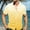 #310-Yellow, variant on Ceisia Men's Solid Short Sleeve Camp Collar Shirt Button Down Casual Summer Top Breathable Cotton Gold M Gifts for Father