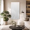 thumbnail image 2 of Canvas Wall Art, Grey Geometric Framed Canvas Prints for Living Room Hallway, Modern White Stripe Abstract Distortion Art Gallery Wrapped Wall Decor for Home Office, Gifts, 30"x60" Ship Next Day, 2 of 9