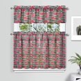 thumbnail image 2 of Kitchen Curtains 36 Inch Short - 3 Panel Set Watermelon Print, Rod Pocket Window Curtains 100% Polyester, Tropical Fruit Valance for Farmhouse, Cafe, Living Room, Bedroom, Easy Wash, 2 of 6