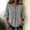 Black, variant on Leisure Womens Blouses Ruffled Striped Henley 3/4 Sleeve Blouse Daily Wear Fitted Flutter Button Down T-Shirt Womens Tees Gray M