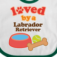 thumbnail image 4 of Inktastic Labrador Retriever Loved by a Boys or Girls Baby Bib, 4 of 4