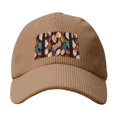 thumbnail image 4 of Baseball Cap Bent Eaves Design 6 Piece Cap Body Breathable Not Hot Plastic Cap Drag For Daily Travel Vacation Abstract Leaves (3) Khaki, 4 of 8