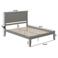thumbnail image 5 of Bowery Hill Modern Solid Wood Queen Platform Bed w/ USB Charging Station in Gray, 5 of 5