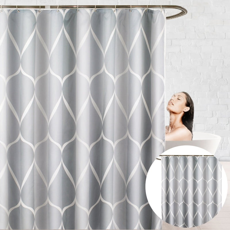 Bathroom Fabric Shower Curtain Extra Wide Extra Long Standard Ring 