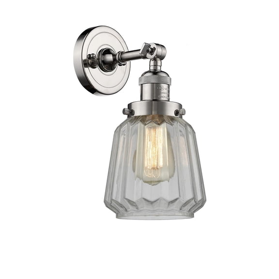 Innovations 1-LT Vintage LED Chatham 6" Sconce - Polished Nickel - 203-PN-G142-LED
