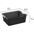 thumbnail image 2 of Sterilite 16249006 Medium Ultra Basket, Black Basket w/ Titanium Inserts, 6-Pack, 2 of 5