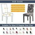 thumbnail image 4 of Dining Chair Covers, Stretch Chair Covers for Dining Room Set of 6, Removable Washable Chair Covers Protector for Dining Room, Hotel, Kitchen, 4 of 6