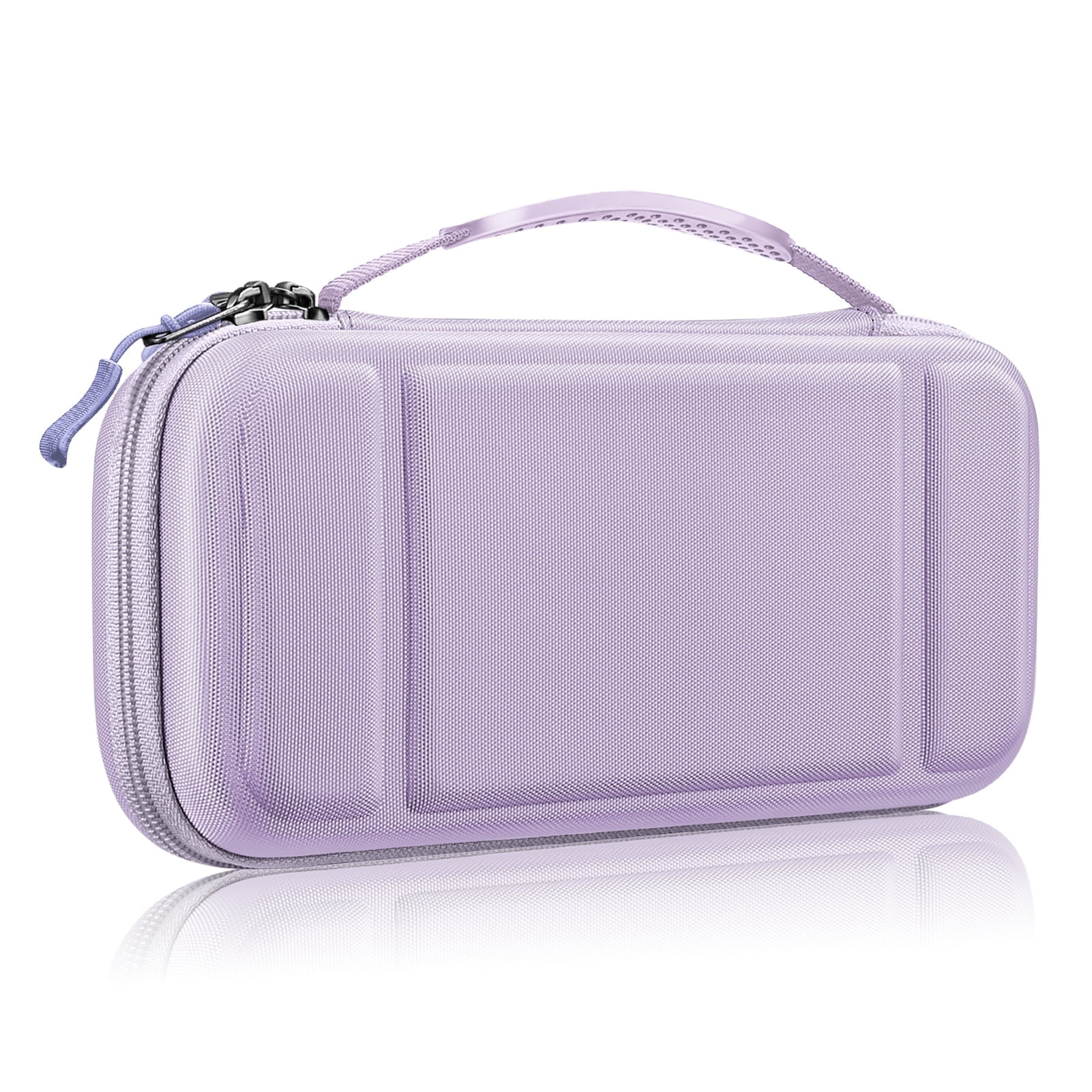 Fintie Carrying Case for Nintendo Switch OLED Model 2021/Switch 2017, [Shockproof] Hard Shell Protective Cover Travel Bag w/10 Game Card Slots, Lilac Purple