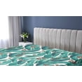thumbnail image 5 of Ambesonne Botanical Fitted Sheet, Eucalyptus Leaves Buds, California King, Teal Brown White, 5 of 5