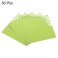 thumbnail image 3 of Tarjetas de nombre de mesa Uxcell, paquete de 50, decoración de favor, diseño hueco, tarjeta en blanco, verde, 3 of 5