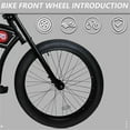 thumbnail image 4 of Tracer Arcadia 26 inch Beach Cruiser Bike For Men,Matte Black,Single Speed,26'' Wheel Bicycle,Coaster Brake Bike,Hi Rise Handlebar, 4 of 5