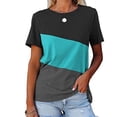thumbnail image 2 of Manga Corta Casual,Camiseta De Cuello Redondo Tops De Verano Camiseta De Cuello Redondo Diseño Elevado, 2 of 6