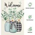 thumbnail image 3 of Summer Garden Flag Welcome Garden Flag Spring Summer Garden Flag 12x18 Double Standerd Welcome Eucalyptus Flags for Outside Farmhouse Holiday Flags, 3 of 6