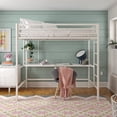 thumbnail image 6 of Pemberly Row Contemporary Metal Twin Loft Bed with Desk in Blue, 6 of 7