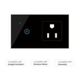 thumbnail image 2 of Interrupteur Intelligent, Compatible avec Prise d'Interrupteur Prise d'Interrupteur Wi‐Fi 95‐250V Télécommande Murale Wi‐Fi Voix Voix Compatible Application Télécommande Interrupteur Voix avec Interrupteur Wi‐Fi Prise Murale avec, 2 of 7