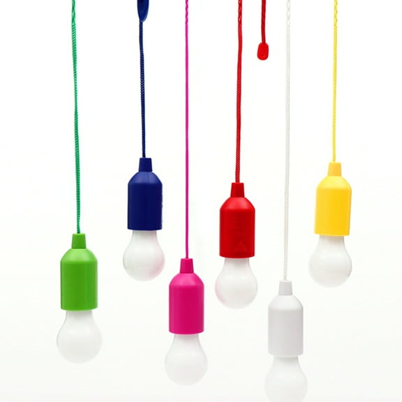 SPRING PARK Decoration Pull Cord Light,Hangable Outdoor String Night Light Portable Tent LED Lamp Suitable for Bedroom,Backyard,Camping