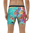 thumbnail image 4 of Rateoe Cartoon Map Of Europe Print Men’s Underwear Boxer Briefs Soft Comfortable Underwear Boxer Briefs, Long Leg Briefs,Anti-chafing Boxer Briefs, 4 of 7