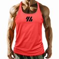 thumbnail image 3 of Men'S Gym Workout Tank Tops Stringer Muscle Cut Shirt Quick Dry Athletic Sleeveless T-Shirt Vest Red M, 3 of 6