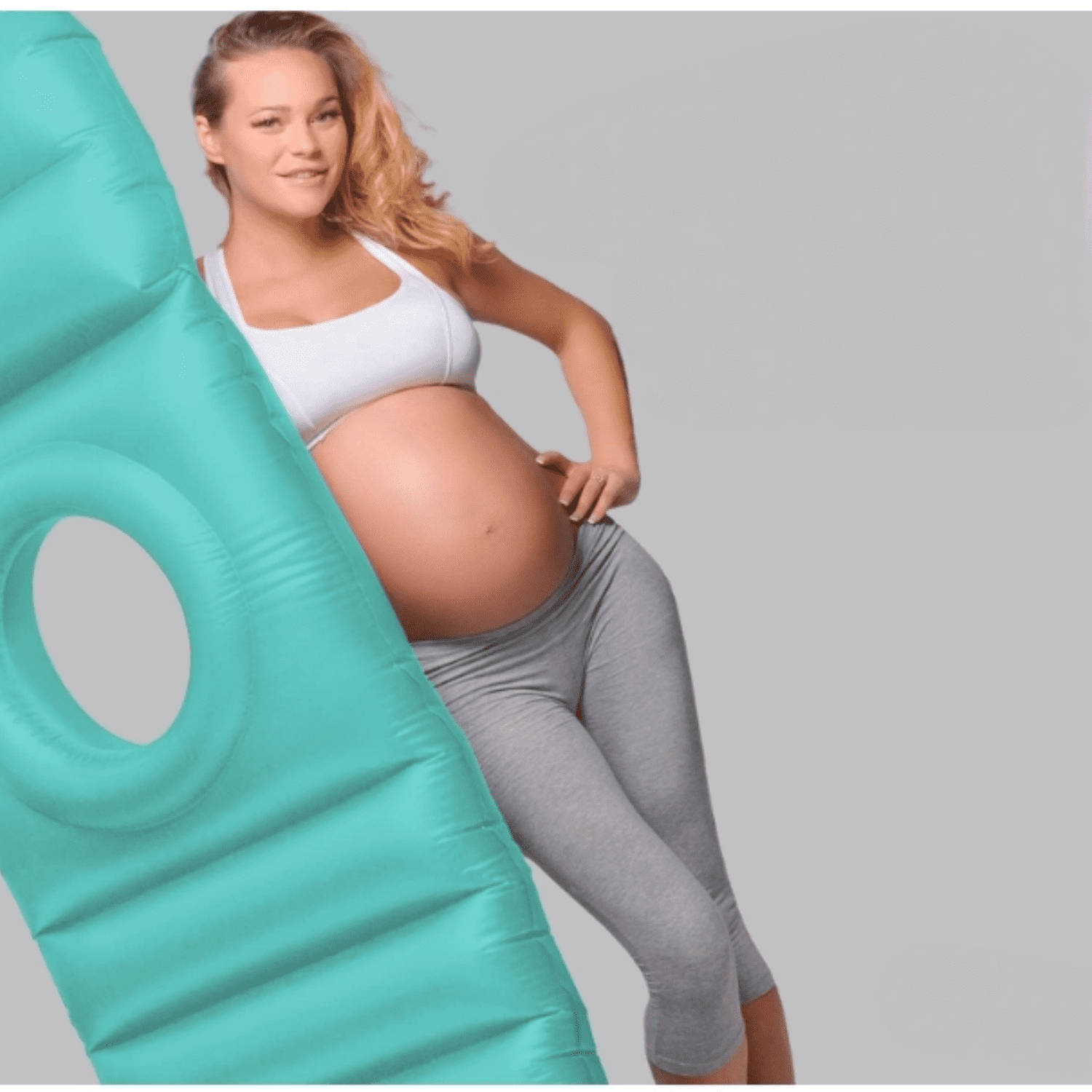 The Original Inflatable Pregnancy Pillow with Hole for Stomach Sleeping - Full Body Maternity Support for Pregnant Belly, Back, HIPS - Relax, Yoga, Babymoon,