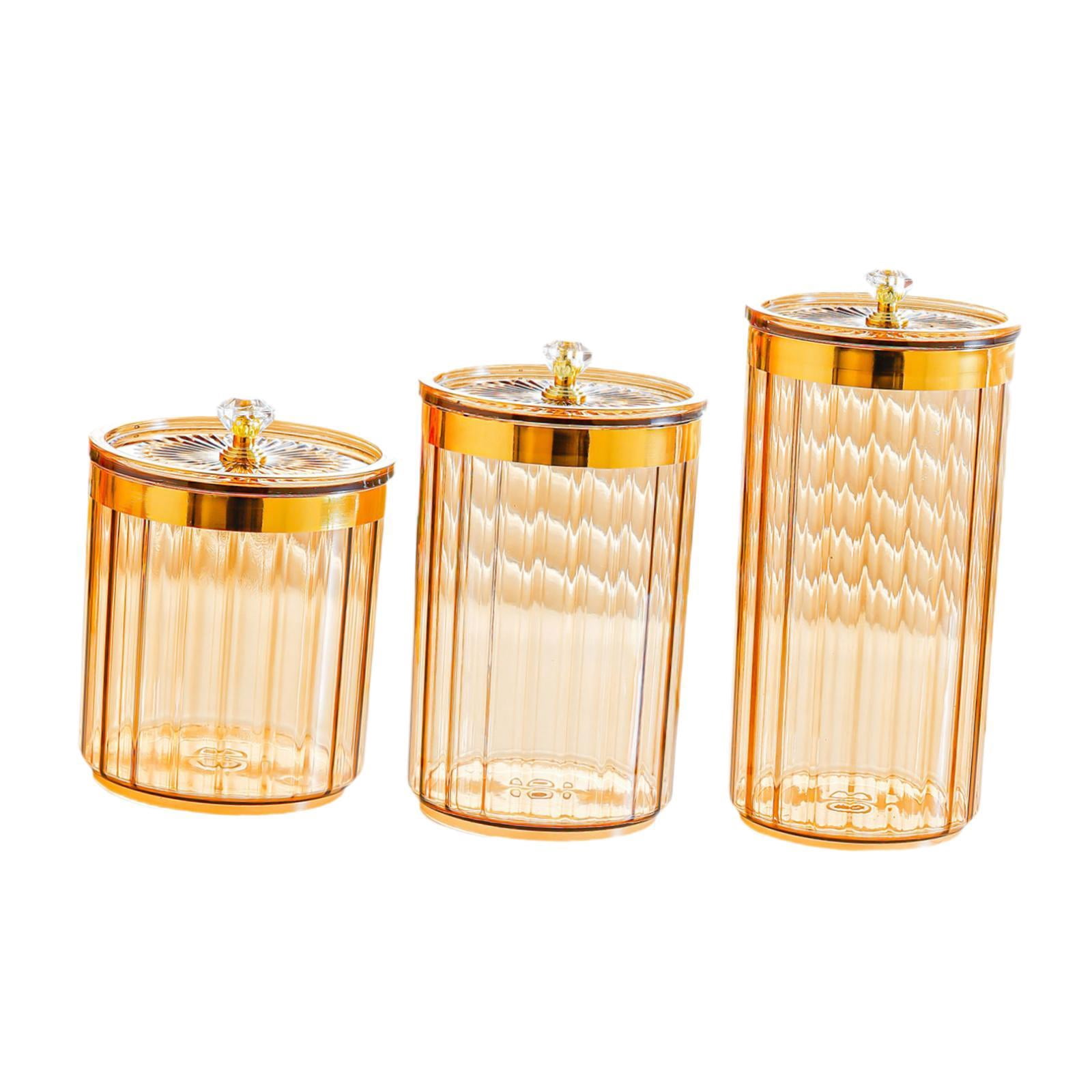 3 Pcs Pantry Organizer Storage Jar Airtight Design Durable PP Material for Kitchen Baking Café Flour Nut
