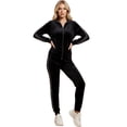thumbnail image 1 of Conjunto 2 Piezas Hoodie con Cierre y Pants Estilo Casual Chic con Detalle Brillante para Mujer, 1 of 5