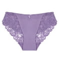 thumbnail image 4 of Bigersell Underwearss for Women Clearance Ladies Panties Bikini Panty Style P-1911 Spandex Thong Panties Ladies Thong Briefs High Waist Women's Bikini Panties Purple L, 4 of 7