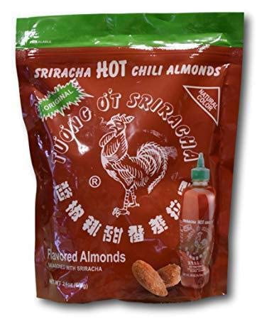 Sriracha Hot Chili Almonds- Seasoned with with Authentic Sriracha Flavor, 24 oz