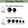 thumbnail image 2 of MAOQIAN 960PCS Safety Eyes for Crocheting with Washers, 5-14mm, 7 Sizes Safety Eyes for Amigurumi, DIY Crafts, Stuffed Animals, 2 of 6