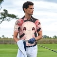 thumbnail image 3 of Zufioo Cute Axolotl Sakura Blossoms Print Men's POLO Shirts, Quick-drying Button-down Business and Vacation Shirts, T-shirts, Summer Clothing-3X-Large, 3 of 6