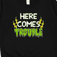 thumbnail image 3 of Inktastic Here Comes Trouble Toddler Sweatshirt, 3 of 4