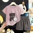 thumbnail image 2 of Kogui Toddler Baby Boy Summer Outfit Set Baby Boys Clothes Set Toddler Infant Boys Shirt Tops and Shorts Summer Outfit 2Pcs 3 6 9 12 18 24 Months 2T 3T 4T 5T 6T 7T (Purple,3-4 Years), 2 of 4